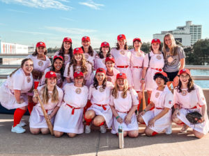 Girls of Summer Cast in Uniform on the State Street Bridge